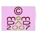 copyright mon & Dad Pink cards