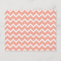 Coral and White Zig Zag Pattern. Custom Flyer