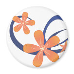 Coral Blue Tropical Design magnets