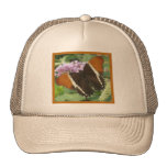 Coral Brown Butterfly Trucker Hats