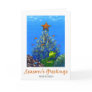 Coral Christmas Tree Card