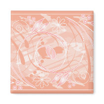 coral flowers refrigerator magnets