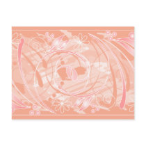 coral flowers post cards