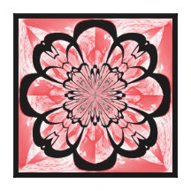 Coral Fractal Flower Wrapped Canvas Gallery Wrapped Canvas