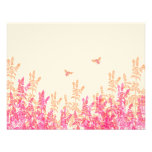 Coral & Fuchsia Wild Flower Bee Wedding RSVP Custom Invitations