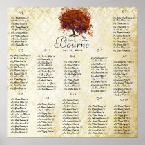 Coral Heart Tree- 100 to 150 guests - alphabetical