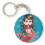 Coral Mermaid Keychain