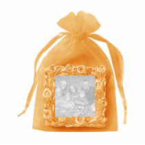 Coral Organza Photo Frame Sculpture