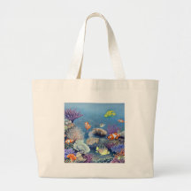 Coral Reef Canvas Bags