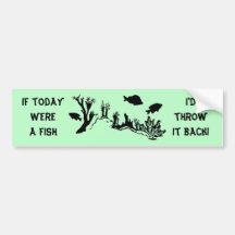 Coral Reef with Fish Swimming Bumper Stickers