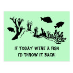 Coral Reef with Fish Swimming Postcards