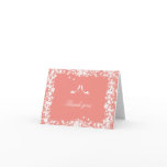 Coral Shoes Bridal Shower Thank You Card