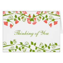 Coral Sweet-Pea Blossoms cards