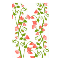 Coral Sweet-Pea Blossoms posters
