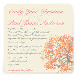 Coral Tree Grey Trunk RaspberryWedding Invites