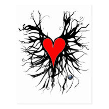 corazon raices tarjetas postales