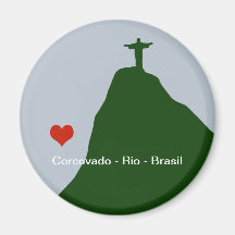 corcovado, christ statue, rio fridge magnet