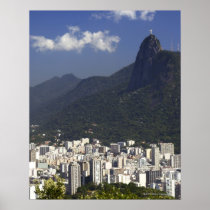 Corcovado overlooking Rio de Janeiro, Brazil Print