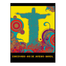 Corcovado Pop Style Post Card