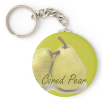 Cored Pear Keychain