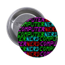 COREY TIGER 1980s RETRO COMPUTER NERD Buttons
