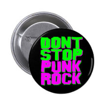 Corey Tiger 1980S Retro Don'T Stop Punk Rock Button