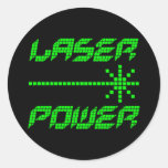 Corey Tiger 1980s Retro Laser Power Round Sticker