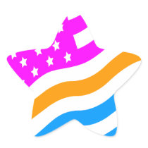 Corey Tiger 80s Neon American USA Flag