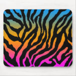 COREY TIGER 80's RETRO MULTICOLOUR BLACK STRIPES mousepads