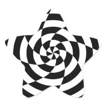 Corey Tiger 80s Retro Optical Illusion Star Sticker