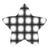 Corey Tiger 80s Retro Optical Illusion Star Stickers