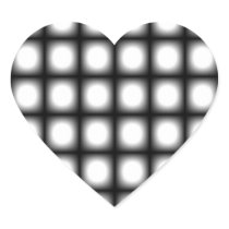 Corey Tiger 80s Retro Optical Illusion Heart Sticker
