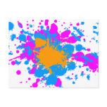 Corey Tiger 80s Retro Paint Splatter (Multicolor) postcards