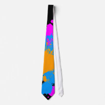 Corey Tiger 80s Retro Paint Splatter (Multicolor) Neckties