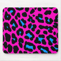 Corey Tiger 80s Retro Pink Leopard Print Mousepad