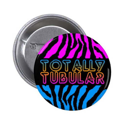 COREY TIGER 80s RETRO TOTALLY TUBULAR TIGER STRIPE Pins