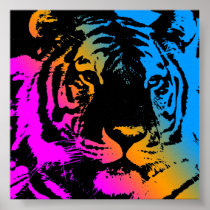 Corey Tiger 80s Retro Vintage Tiger Face