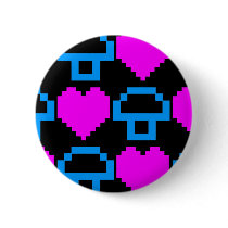 Corey Tiger 80s Vintage Gamer Hearts Mushrooms