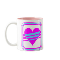 Corey Tiger 80s Vintage Heart & Stripes