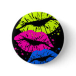Corey Tiger 80s Vintage Lips & Stars Kisses buttons