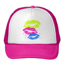 Corey Tiger 80s Vintage Lips & Stars Kisses Hats