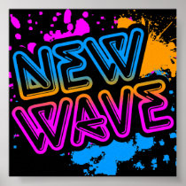 Corey Tiger 80s Vintage New Wave Neon Splatter