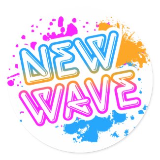 Corey Tiger 80s Vintage New Wave Neon Splatter Round Sticker