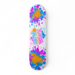 Corey Tiger 80s Vintage New Wave Neon Splatter skateboards