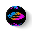 COREY TIGER NEW WAVE LIPS SPLATTER LOVE buttons