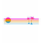 COREY TIGER RETRO SUNSET TROPICAL SUMMER STAY COOL t-shirts