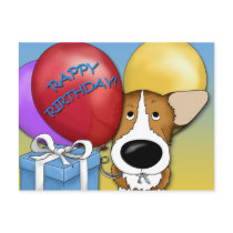 Corgi Birthday Postcard