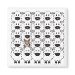 Corgi in the Sheep Fridge Magnets