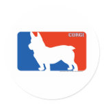Corgi Major League Dog Sticker