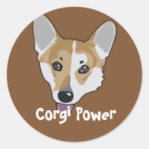 Corgi Power Sticker